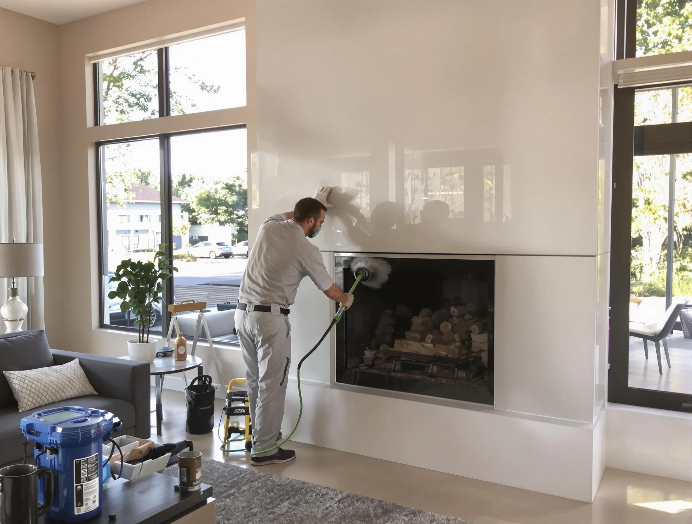 South Ogden Chimney Sweep performing thorough soot removal in South Ogden, UT