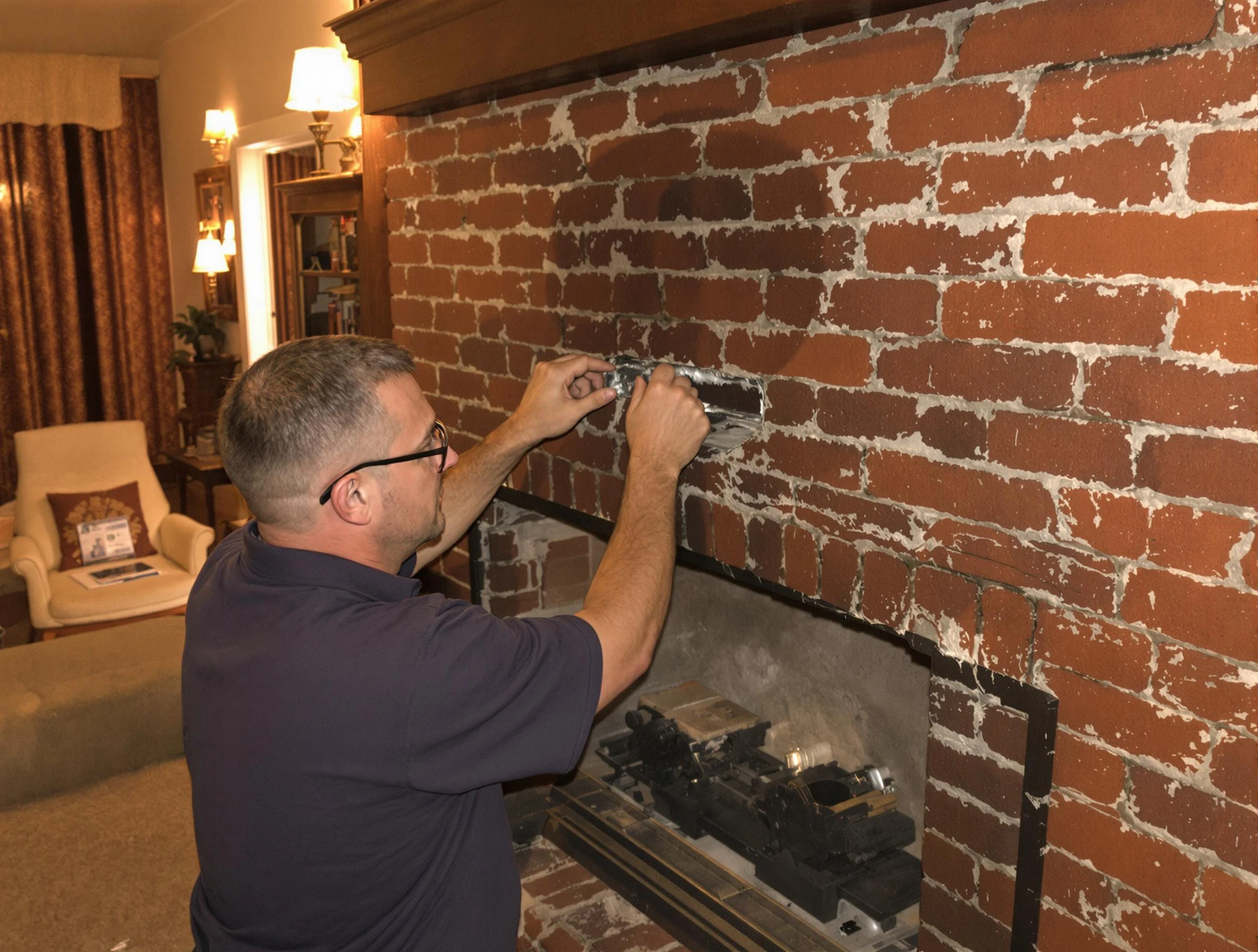 South Ogden Chimney Sweep expert fixing a fireplace in South Ogden, UT